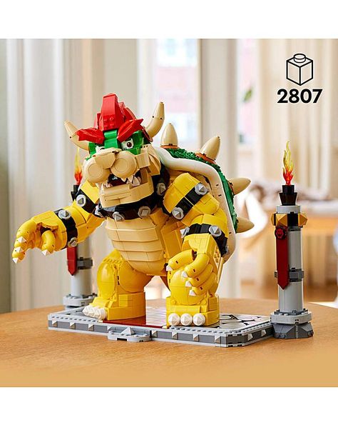 LEGO Super Mario The Mighty Bowser Collectible Figure 71411. Appreciate the king of the Koopas when you build, display and play with LEGO Super Mario The Mighty Bowser (71411) 3D collectible figure. Children,Construction,Adult,LEGO Super Mario,Boys,Figures,Home Promotion 4,Seasonal promotion 3,Christmas Gifts,Fathers Day,Home Promotion 1,Top Toys Adult Lego, Lego Super Mario, Father Christmas Gifts, Top Toys, Jd Williams, The Mighty, Super Mario, The King, Fathers Day