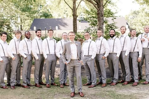 Grey Groomsmen Suspenders, Light Gray Groomsmen Suits Suspenders, Gray Groomsmen Attire Suspenders, Gray Suspenders Groomsmen, Groomsmen Attire Suspenders, Groomsmen Attire Grey, Casual Groomsmen Attire, Groomsman Suits, Grey Wedding Suit