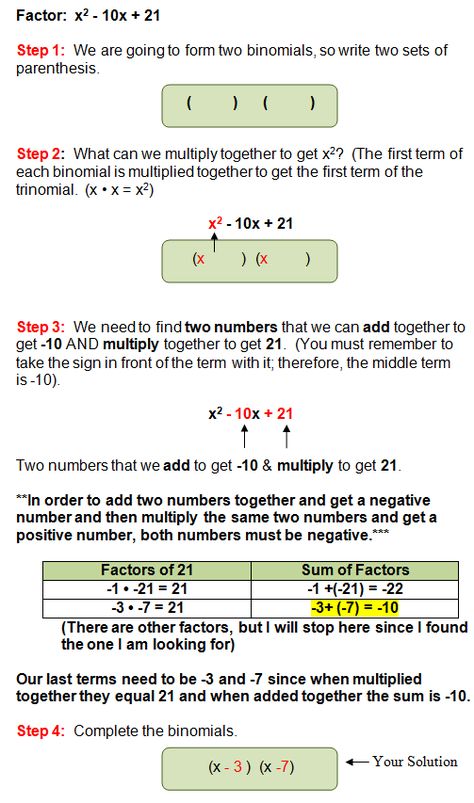 Tutoring Resources, Factoring Trinomials, Positive Numbers, First Year Teacher, School Illustration, Pre Algebra, Study Hacks, First Year Teachers, Math Methods