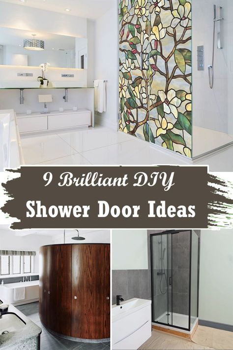 Diy Shower Door Ideas, Shower Door Makeover, Bifold Glass Shower Door, Shower Door Ideas, Frosted Shower Doors, Diy Shower Door, Unique Shower Doors, Clear Glass Shower Door, Clear Shower Door