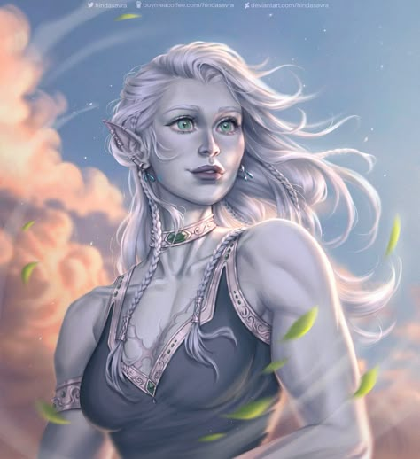 Air Genasi, Art And Drawing, Elf Art, Fantasy Sci Fi, Dnd Art, Dark Elf, Character Creation, Dnd Characters, Fantasy Artwork