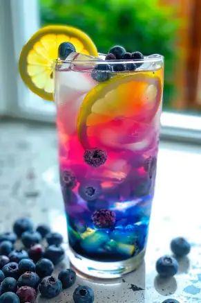 Discover the joy of making the Northern Lights Cocktail with this simple recipe. It combines zesty lemon and sweet berry flavors, topped with Red Bull Blueberry, for a stunning visual and taste experience. Ideal for parties and gatherings. Cheers to unforgettable moments! Try it now! Light Cocktail Recipes, Light Cocktails, Light Drinks, The Northern Lights, Simple Recipe, Light Recipes, Red Bull, Try It, Cocktail Recipes