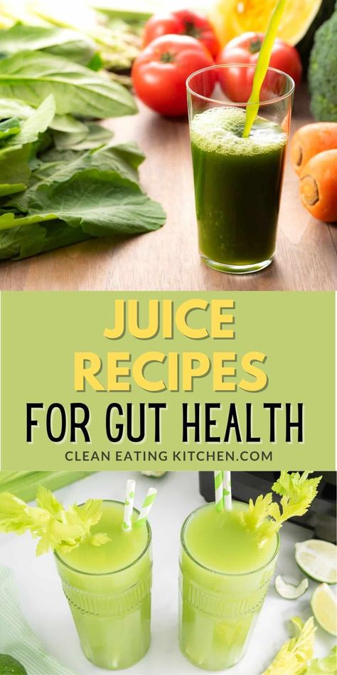 Juicing with vegetables can be a great way to increase your intake of minerals, nutrients, and fiber! Find the very Best Juicer Recipes for Gut Health including information on which ingredients to use and how often to drink juice to help improve digestion. Click through to get these healthy juicer recipes!