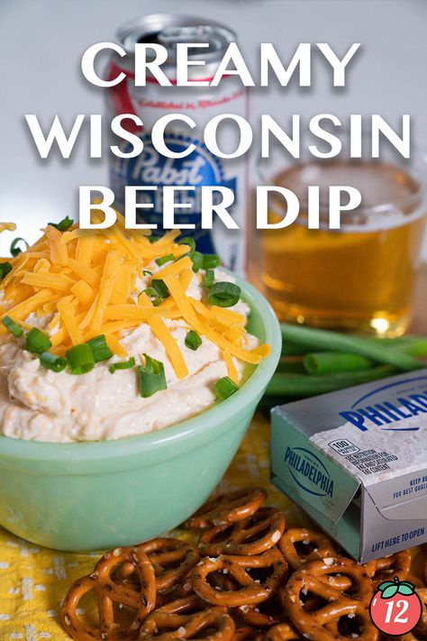 Creamy Wisconsin Beer Dip | 12 Tomatoes Beer Dip Recipe With Cream Cheese, Wisconsin Beer Cheese Dip, Cream Cheese Beer Dip, Easy Onion Dip, Cold Beer Cheese Dip, Beer Bread Dip, Ranch Beer Cheese Dip, Beer Dip Recipe, Dip For Beer Bread