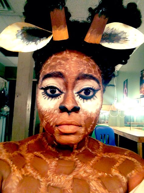 Theatre Makeup : Giraffe Giraffe Makeup Halloween, Giraffe Makeup, Giraffe Make Up, Giraffe Costume, Theatre Makeup, Halloween Family, Body Painting, Madagascar, Face Painting