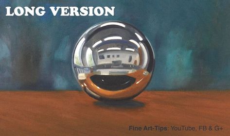 #art #painting #FineArtTips #oilpaints #chromesphere #tutorial #WinsorandNewton #LeonardoPereznieto #artistleonardo #Patreon Take a look to my book here: http://www.artistleonardo.com/instruction/ Oil Painting Tips, California Colors, Illusion Art, Volkswagen Logo, Oil Paints, Art Business, Painting Tips, Learn To Paint, Art Tips