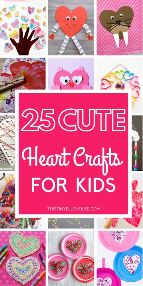 Heart Crafts For Kids, Easy Valentine Crafts, Valentine's Day Crafts For Kids, Valentine Crafts For Kids, Tree Craft, Valentine Projects, Holiday Crafts For Kids, Spring Tree, Valentines Art