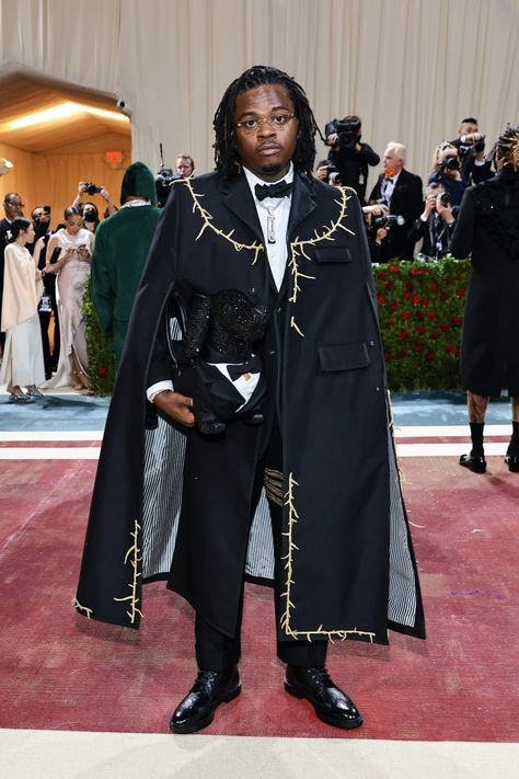 Gunna at the 2022 Met Gala White Tie Dress Code, White Tie Dress, Met Gala Outfits, 19th Century Clothing, Gala Outfit, Met Gala Red Carpet, Best Dressed Man, Red Carpet Look, The Met Gala