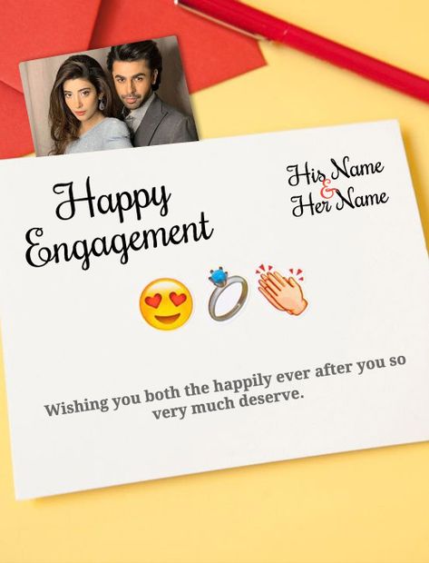 Engagement Wishes With Name and Photo Frame. Wish your beloved ones on their engagement in some creative and awesome way. Best engagement quotes on the cards with lovely engagement wishes with name. Engejment Wishes, Nikah Wishes For Friend, Engagement Wishes For Sister, Engagement Photo Frame, Quotes Congratulations, Funny Engagement Quotes, Engagement Greetings, Engagement Frames, Engagement Wishes