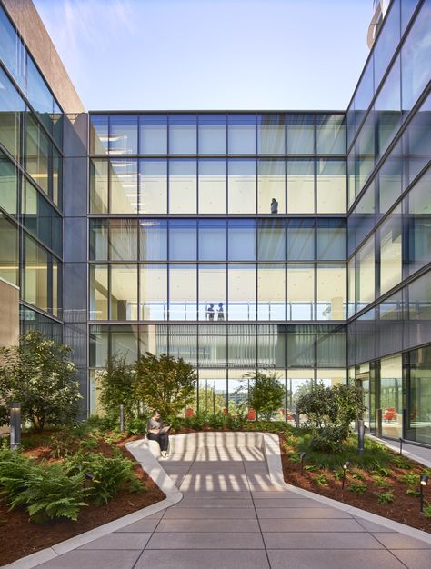 Image 3 of 25 from gallery of Jacobs Medical Center / CannonDesign. Photograph by Christopher Barrett + Ethan Rohloff Medical Center Architecture, Medical Center Design, Arte Ganesha, Healthcare Center, Elevated Gardening, Healthcare Architecture, Community Hospital, New Hospital, Areas Verdes