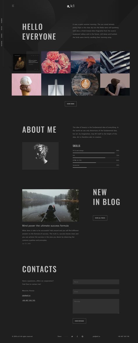 Creative Website Design Inspiration Art, Data Science Portfolio Website, Web Portfolio Layout, Modern Blog Website Design, Frontend Portfolio Web Design, Modern Portfolio Design, Modern Portfolio Website, Video Portfolio Website, Minimalist Portfolio Website