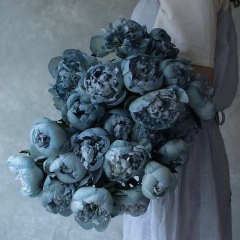 Dark Academia Flowers, Flower Boquet, October Flowers, Blue Peony, Blue Peonies, Boquette Flowers, Rose Arrangements, Peonies Bouquet, Beautiful Bouquet Of Flowers