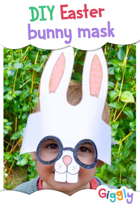 We know how often school dress-up days catch us parents off guard, so it's worth keeping this cute rabbit mask handy to wear at other times of year too! Visit giggly.co.uk to learn how to make it. Beach Day Ideas, Rabbit Fancy Dress, Bluey Toys, Animal Costumes For Kids, Angel Wings Painting, Fruit Costumes, Rabbit Mask, Easter Costume, Animal Dress Up