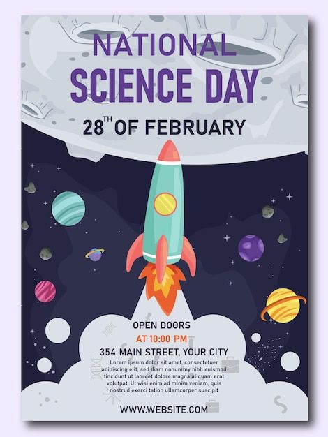 Science Day Poster Design, National Science Day Poster, Science Day Poster, Rocket Poster, Earth Abstract, National Science Day, Science Day, Au Ideas, Science Themes