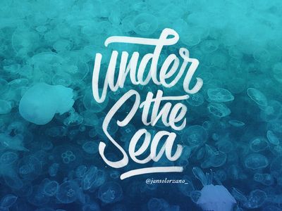 Under The Sea | Brush Pen Mighty Mike, Pretty Handwriting, Have Inspiration, Pen Design, Typography Graphic, Calligraphy Letters, Typography Letters, Typography Inspiration, Brush Lettering