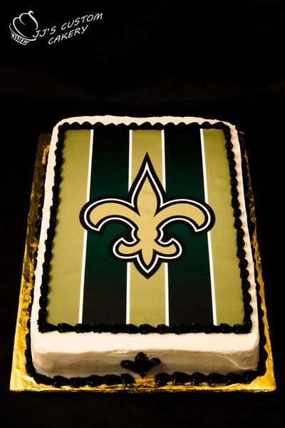 Homemade Baking Recipes, Football Cakes, Grooms Cakes, New Orleans Saints Football, Sport Cakes, Edible Image Cake, Homemade Baking, Football Cake, Saints Football