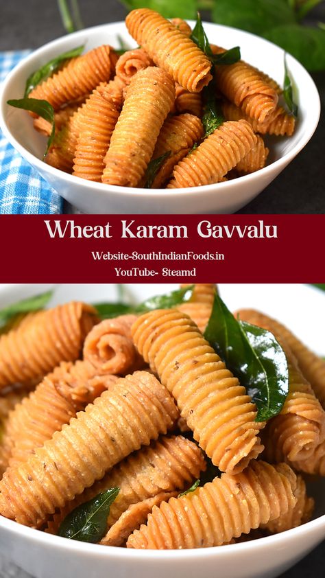 Spicy Wheat Gavvalu in 10 Min Diwali Special Diwali Snacks Recipe, Maida Recipes Snacks, Holiday Party Snacks, Diwali Special Recipes, Fried Snacks, Summer Bbq Recipes, Diwali Snacks, Vegan Holiday Recipes, Seasonal Salad