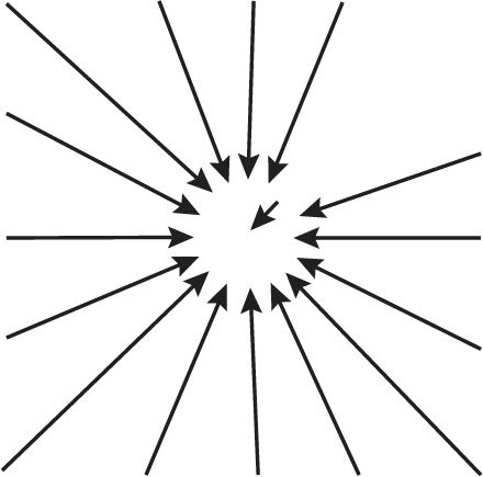 contrasting shape line directs eyes toward the center through unity and a lone break in the implied circle form. Unity Line, Break In, Quick Saves