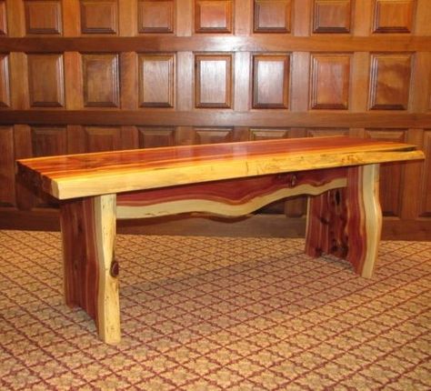 Potting Benches Diy, Pallet Potting Bench, Cedar Wood Projects, Teak Wood Side Table, Cedar Bench, Industrial Pipe Furniture, Eastern Red Cedar, Cedar Furniture, Wood Furniture Plans