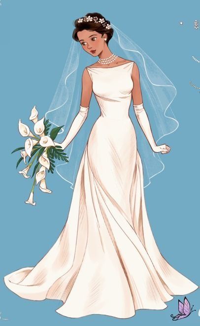 Wedding Dress Drawings, Wedding Dress Illustrations, Gown Drawing, Wedding Dress Sketches, Regency Era Fashion, Wedding Dress Design, Dress Illustration, Dress Drawing, Dress Sketches