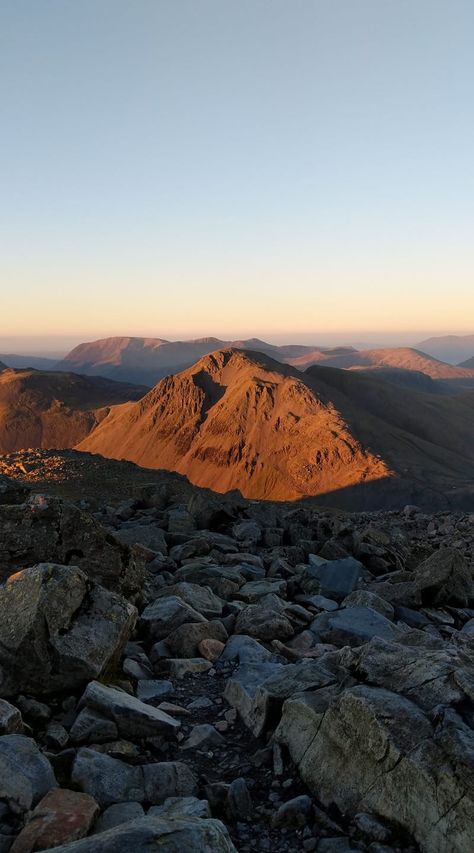 Great Gable in all its glory from my walk up Scafell Pike In The Lake District Cumbria England At Sunset Saturday 17 November 2018 Scafell Pike Lake District, Scafell Pike, Cumbria England, Sunset Walk, The Lake District, Peak District, Peaceful Places, Cumbria, Uk Travel