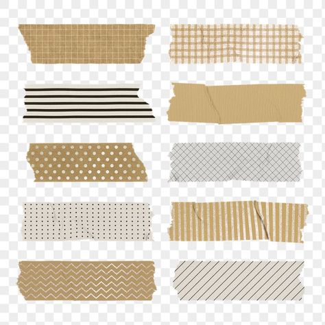 Digital Stickers Transparent Background, Brown Washi Tape Printable, Stiker Aestetic Brown, Washi Tape Stickers Png, Brown Washi Tape Png, Digital Washi Tape Png, Tape Sticker Png, Masking Tape Png, Washi Tape Digital