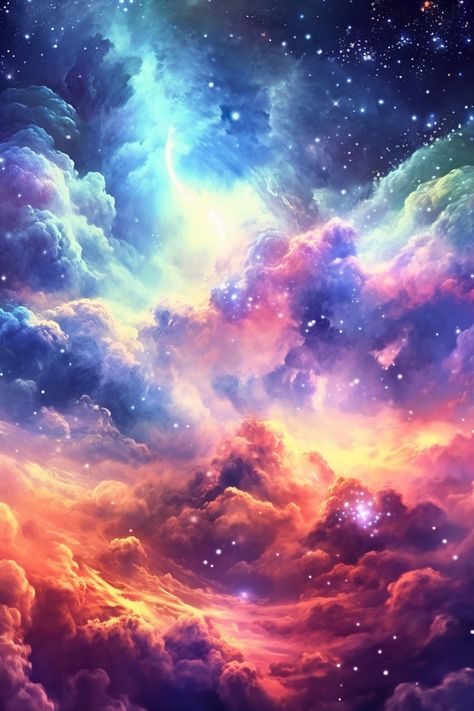 Hood Drawings, Purple Orange Aesthetic, Dark Purple And Yellow Aesthetic, Sunset Galaxy, Galaxy Clouds, Orange Galaxy Aesthetic, Glowing Clouds, Church Mural, Pink And Purple Galaxy