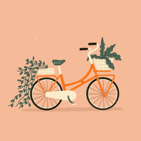 Cycle Drawing, Bicycle Illustration, Bike Illustration, Bicycle Art, Illustrator Tutorials, Freelance Illustrator, Art Plastique, Art Paint, 그림 그리기