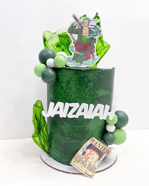 🗡️ One Piece Zoro cake for one of our kiddos birthday. So proud of how it turned out.… | Instagram Zoro One Piece Cake, Zoro Roronoa, One Piece Birthdays, Zoro One Piece, 9th Birthday Parties, Roronoa Zoro, 9th Birthday, 5th Birthday, Birthday Party Decorations