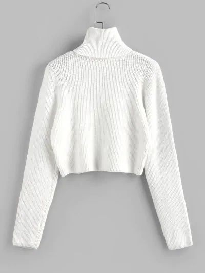 Thrift Wishlist, Wine White, Jumper Outfit, White Turtleneck, Trendy Fashion Tops, Womens Turtleneck, Sweater White, Crop Sweater, Churidar