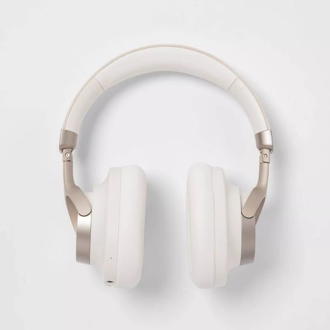 Heyday Active Noise Cancelling Over-Ear Headphones White Bluetooth Headphones, Best Headphones For Working Out, Noise Cancelling Headphones Aesthetic, Headphones White Background, Podcast Accessories, Back To School Guide, White Wireless Headphones, Good Headphones, Headset Aesthetic