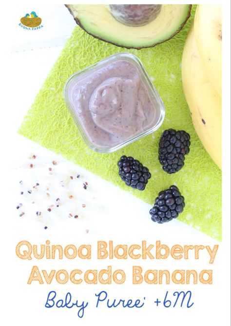 Quinoa Baby Food Recipes, Baby Puree Combinations, Avocado Baby Puree, Avocado Baby Food, Fingerfood Baby, Banana Baby Food, Weaning Foods, Diy Baby Food, Easy Baby Food Recipes