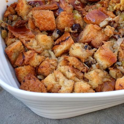 Hands-down best stuffing ever. Challah! Bread Stuffing, Once Upon A Chef, Herb Stuffing, Challah Bread, Wild Mushroom, Christmas Food Dinner, Stuffing Recipes, Jewish Recipes, Challah