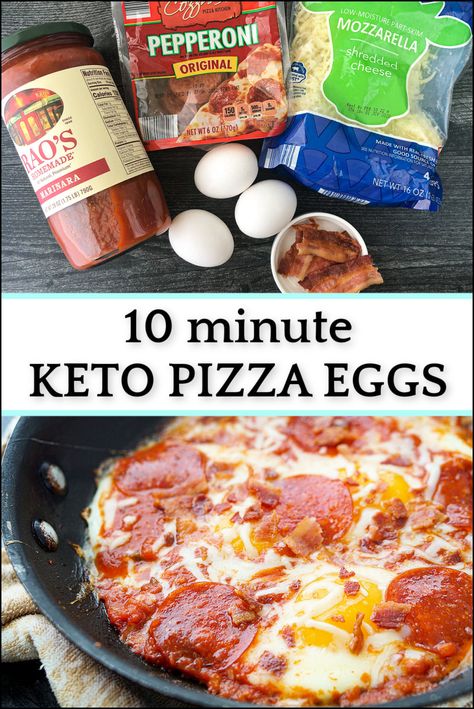 These easy keto pizza eggs are great for those pizza cravings on a low carb diet. It only needs a few simple ingredients and this delicious egg recipe is done in less than 10 minutes. Add all your favorite pizza toppings to jazz up next keto egg breakfast! Each serving has just 3.6g net carbs and 15.3 grams of protein! Low Carb Eggs Breakfast, Egg Life Pizza, Pizza Egg Bake, Easy Low Carb Pizza Bowls, Egg Crust Pizza, Keto Egg Ideas, Keto Quick Breakfast, Keto Egg Dishes, Egg Pizza Crust