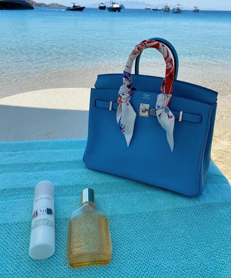 Blue Hermes Bag, Blue Birkin Bag, La Mer Face Cream, Birkin Blue, Hermes Birkin Blue, Blue Birkin, Birken Bag, Bottega Bag, Birkin Bags