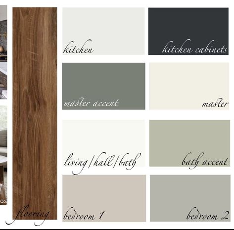 Interior Wood Paint Colours, Flooring Colours Color Schemes, Rustic Modern Farmhouse Living Room Color Schemes, Modern Farmhouse Living Room Paint Color Sherwin Williams, Modern Transitional Color Palette, Home Color Palettes Interior, Home Color Schemes Interior Neutral, Rustic Modern Color Scheme, Modern Traditional Paint Scheme