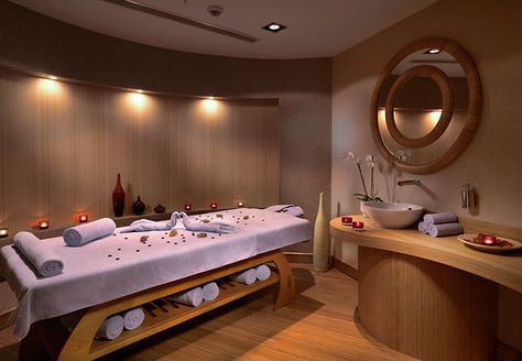 Massage Room Design, Spa Massage Room, Massage Room Decor, Massage Therapy Rooms, Home Spa Room, Reiki Room, Spa Room Decor, Spa Interior Design, Spa Rooms