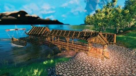 Odin's Long Dock at Valheim Nexus - Mods and community Valheim Boat Dock, Valheim Dock, Valheim Builds, Games Images, Boat Dock, Vikings, Building, Quick Saves