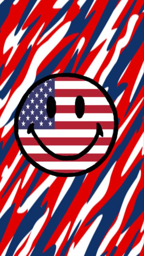 #FourthofJuly #happyface #preppy #redwhiteandblue #USA #wallpaper #FourthofJulywallpaperinspo #Americanflag #smileyface #julyfourth Iphone Wallpaper 4th Of July, Hi Tech Wallpaper, Patriotic Wallpaper, July Wallpaper, 4th Of July Wallpaper, July Background, Usa Wallpaper, Shuffles Preppy, Blue Roses Wallpaper