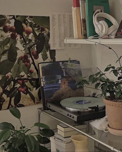 Music Lover Bedroom, Turntable Aesthetic, Bedroom Plants Aesthetic, Scorpio Sun Sagittarius Moon, Lover Bedroom, Sun Sagittarius, Scorpio Rising, Plants Aesthetic, Sagittarius Moon