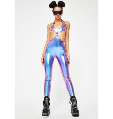 Jojo Outfits, Clothing Study, Mirrored Costume, Catsuit Costume, Metallic Jumpsuits, Look Festival, Burning Man Outfits, Queen Costume, Futuristic Fashion