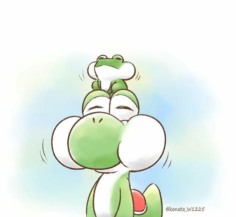 Cute Yoshi Matching Pfp, Matching Pfp, Green And White, Mario, Green, White