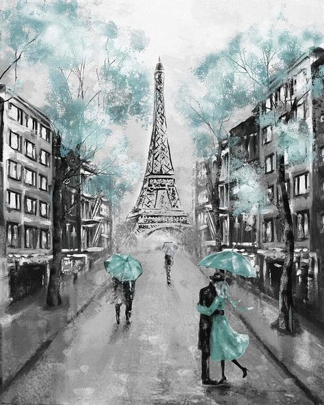 Bedroom Blue, Painting Bedroom, Paris Painting, Paris Print, Landscape Poster, City Landscape, Wall Art Pictures, Art Moderne, Painting Style