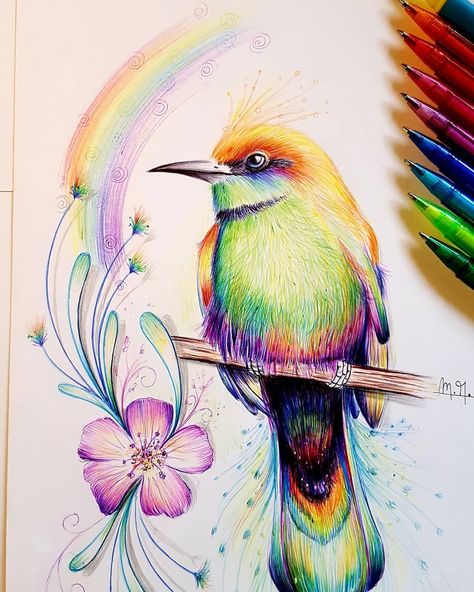 #ballpenart#colourful#drawingbirds#zentangledrawing#funwithcolors#ballpointpenart#illustrations#drawings#drawinganimals# Blueberry Cream Cake Recipe, Ballpen Drawing, Ballpoint Pen Art, Bird Sketch, Pen Sketch, Colored Pens, Pen Art, Cream Cake, Pen Drawing