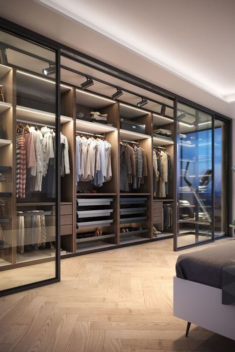 Modern Closet Designs, Design Interior Baie, Dream Closet Design, Closet Design Layout, Luxury Closets Design, Modern Closet, Wardrobe Interior Design, Closet Layout, Wardrobe Room