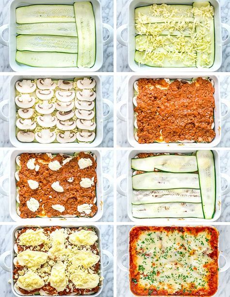 This Zucchini Lasagna is low fat, gluten-free, Keto friendly, ridiculously delicious and only 368 calories! This lasagna uses zucchini in place of pasta thereby reducing calories. Guilt free! #lasagna #zucchinilasagna #lowcarb #keto Keto Lasagna, Zucchini Lasagna, Resep Diet, Diet Vegetarian, Health Dinner Recipes, Idee Pasto Sano, Diet Keto, Keto Recipes Easy, Food Guide