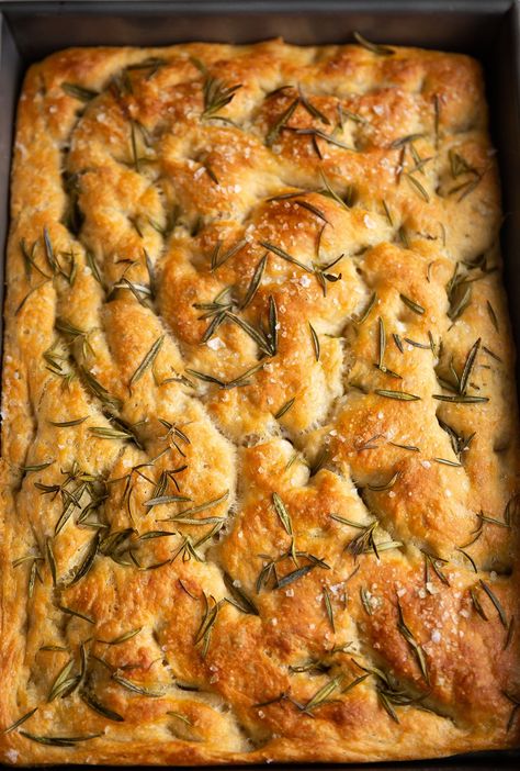 A golden loaf of easy no-knead focaccia bread. Focaccia Bread Recipe, Summer Menu, Focaccia Bread, No Knead, Easy Bread, Caramelized Onions, Sun Dried Tomato, Bread Recipe, Bread Recipes