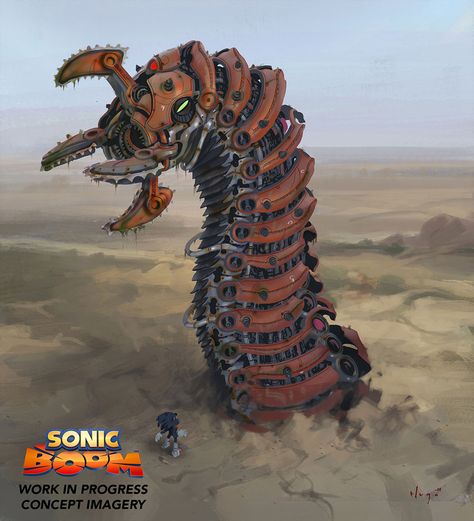 Driller Worm Biomechanical Engineering, Snake Monster, Dojo Ideas, Bacon Art, Sonic Fanart, Robot Animal, Creepy Monster, Classic Sonic, Mechanical Art