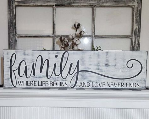 Country Decorations, Cricut Signs, Quote Signs, Wooden Family Signs, Scrabble Wall, Wooden Wall Signs, Quotes Family, Wood Signs Sayings, Family Wood Signs