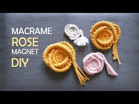 (500) Magnetic Macrame Rose DIY Rose Brooch🌹 - YouTube Macrame Rose, Rose Diy, Diy Rose, Small Macrame, Diy Roses, Rose Brooch, Macrame Projects, Macrame Design, Diy Crafts Jewelry